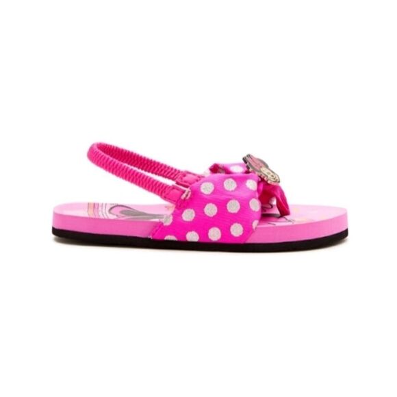 Baby Girls Disney Minnie Mouse Flip Flops Sandals Shoes Size 5/6 - Picture 4 of 6